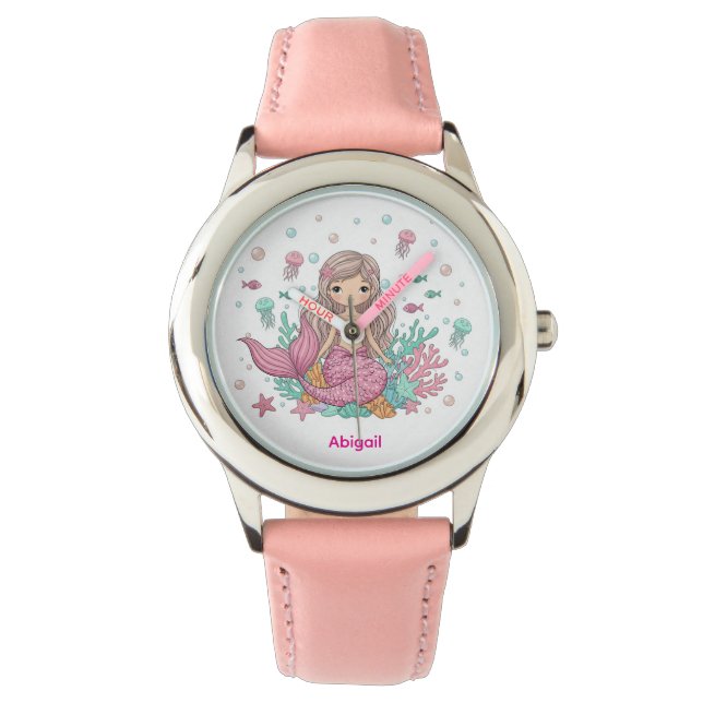 Montre Mermaid Cute Kids Watch (devant)