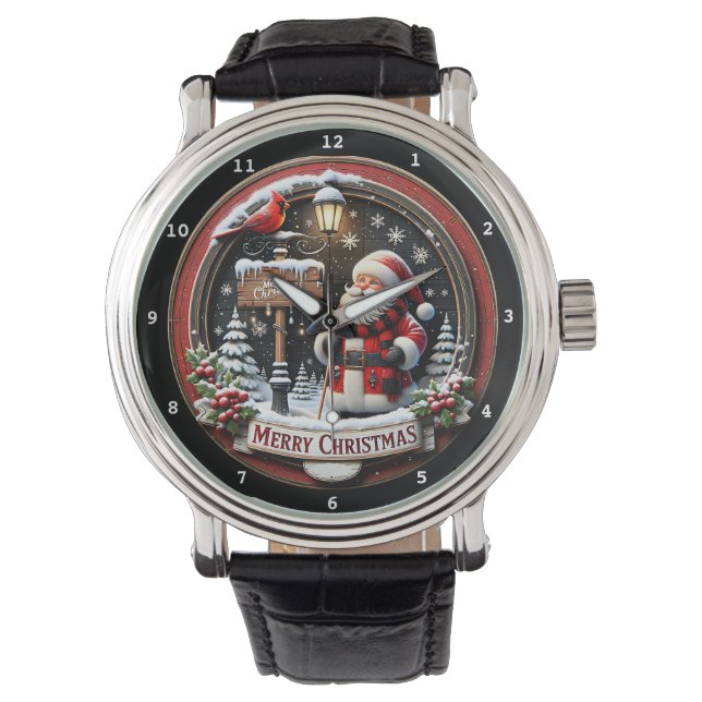 Montre Merry Christmas Santa and Cardinal (devant)