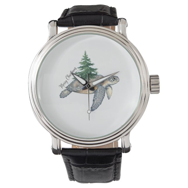 Montre Merry Christmas Sea Turtle (devant)