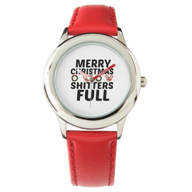 MONTRE MERRY CHRISTMAS SHITTERS PLEIN (devant)