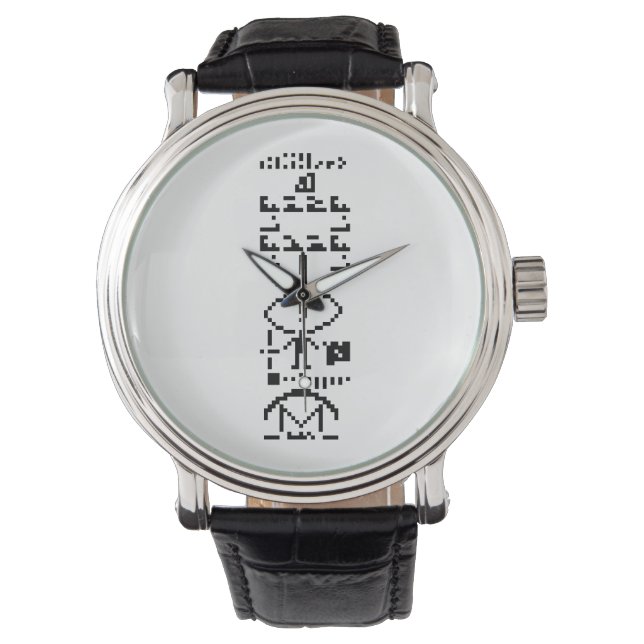 Montre Message binaire Arecibo 1974 (devant)