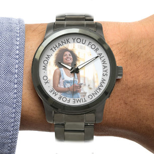 Montre Message de Merci personnalisé et photo de Maman