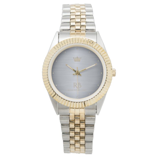 Montre métallique Gold Crown (devant)