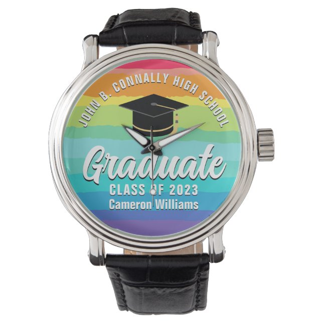 Montre Mete Rainbow Graduate Custom 2023 LGBTQ Graduation (devant)