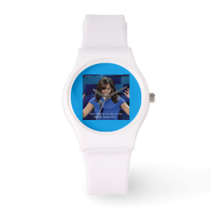 Montre Michelle Obama "We Go High" Silicon Unisex Watch