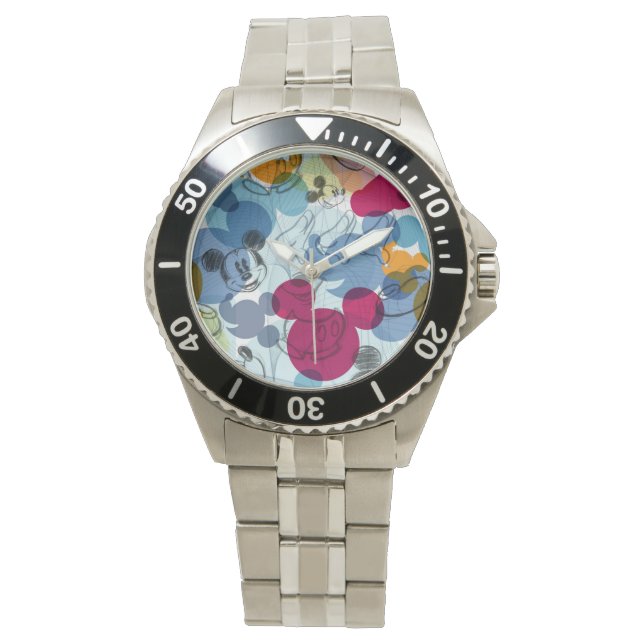 Montre Mickey & Friends | Motif d'esquisse de tête de sou (devant)
