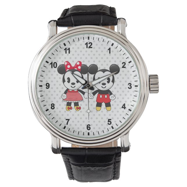 Montre Mickey & Minnie Holding Mains Emoji (devant)