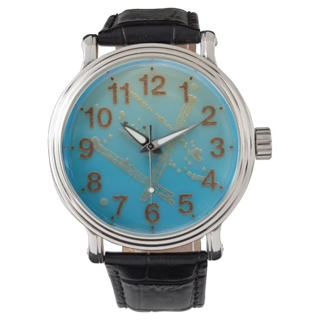 Montre Microbiologie Wrist Watch pour les amateurs de bio (devant)