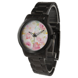 Montre Midsummer Watercolor Pink Floral