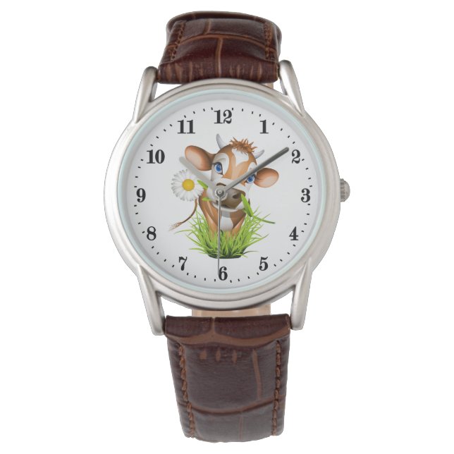 Montre mignon amateur de vache animal Watch (devant)