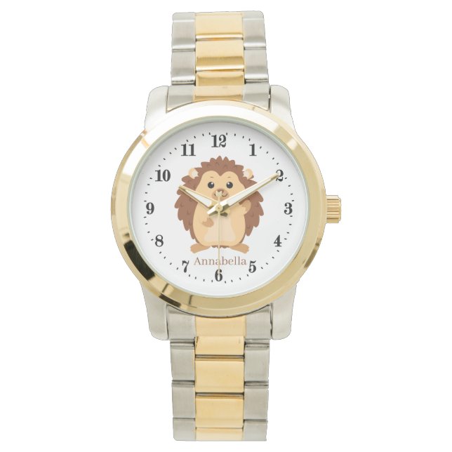Montre mignon amateurs de hérisson ajouter nom Watch (devant)
