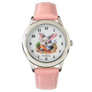 Montre mignon amoureux lapin ajouter nom filles