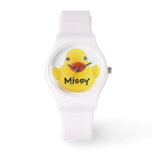 Montre Mignon en caoutchouc jaune