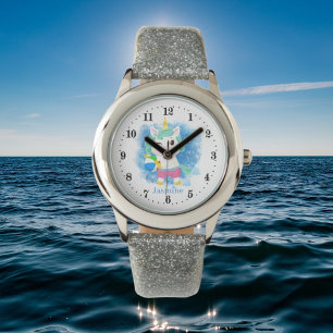 Montre mignon été licorne ajouter nom filles enfant