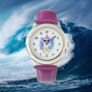 Montre mignon été licorne ajouter nom filles enfant