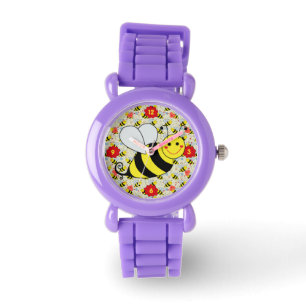 Montre Mignon gaffez l'abeille avec le motif