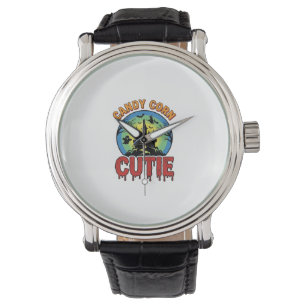 Montre Mignon Maïs en Bonbon Design de Château Halloween