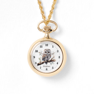 Montre mignon oiseau de chouette ajouter nom