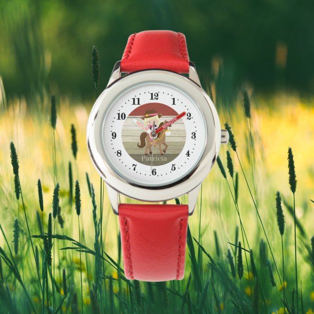 Montre mignonne cowgirl ajouter nom (Créateur téléchargé)
