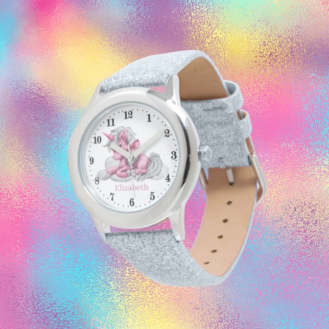 Montre mignonne filles imaginaire licorne ajouter nom (Créateur téléchargé)