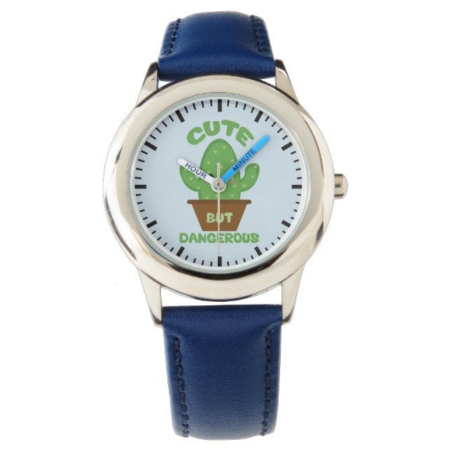 Montre Mignonne Mais Dangereuse - Kawaii Cactus - Drôle (devant)