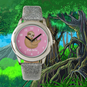 Montre Mignonne maman et bébé petites filles paresseuses
