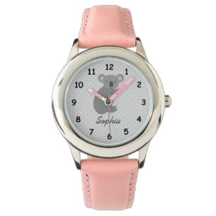 Montre mignonne nommée personnalisée de filles d