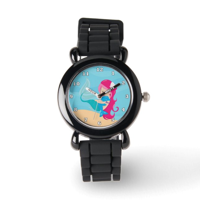 Montre Mignonne plage sirène filles regarder (Recto)