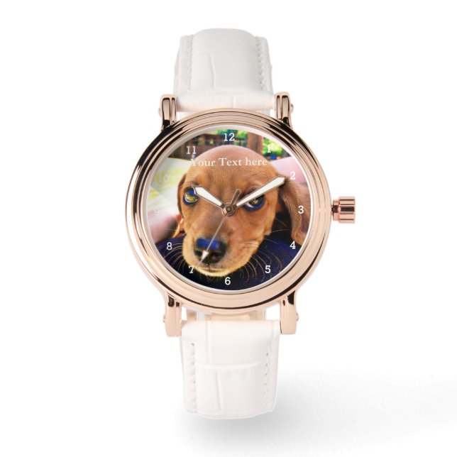 Montre Mignonne Weiner Dachshund Chien Chien Chiot Animal (Recto)