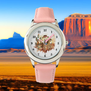 Montre mignonnes filles Amateurs de cowgirl
