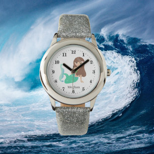 Montre mignonnes filles amatrices sirènes ajouter nom Wat