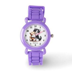 Montre Mignonnes filles amoureux de les chats ajouter un 
