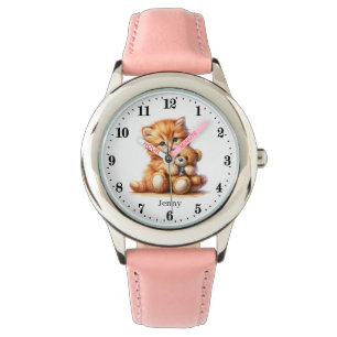 Montre Mignonnes filles amoureux de les chats ajouter un 