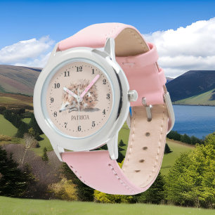 Montre mignonnes filles hérisson amants ajouter nom