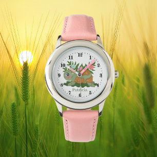 Montre mignonnes filles tortues amantes ajouter le nom
