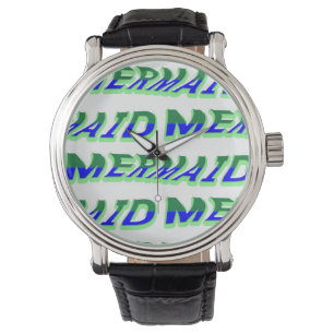 Montre Mikitiez océanique sirène venus bleu mer