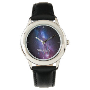 Montre Milky way bright colors personalizable monogram