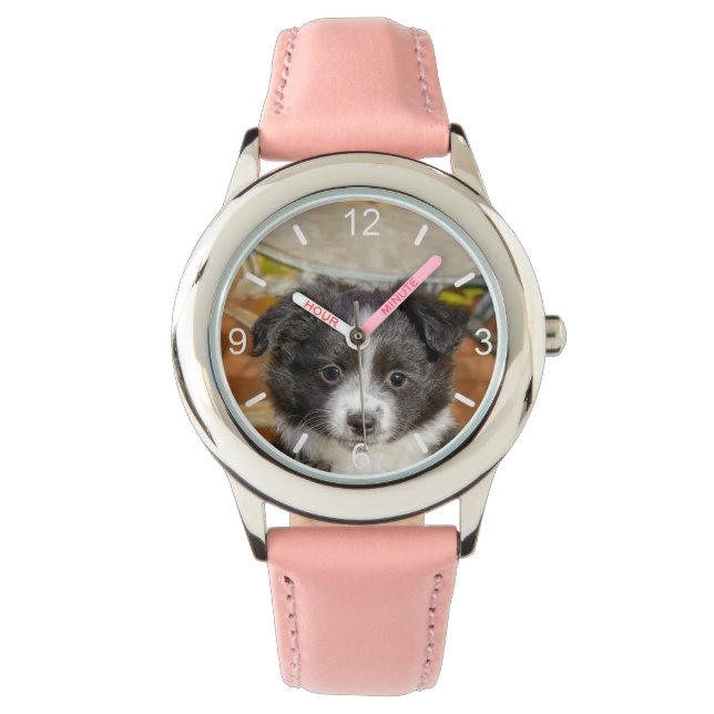 Montre Mini Chien Chien Chien Mignonne Aussie Chien Bi-Co (devant)