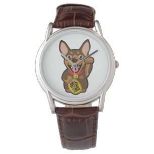 Montre minimum de chien de Pin de chocolat de