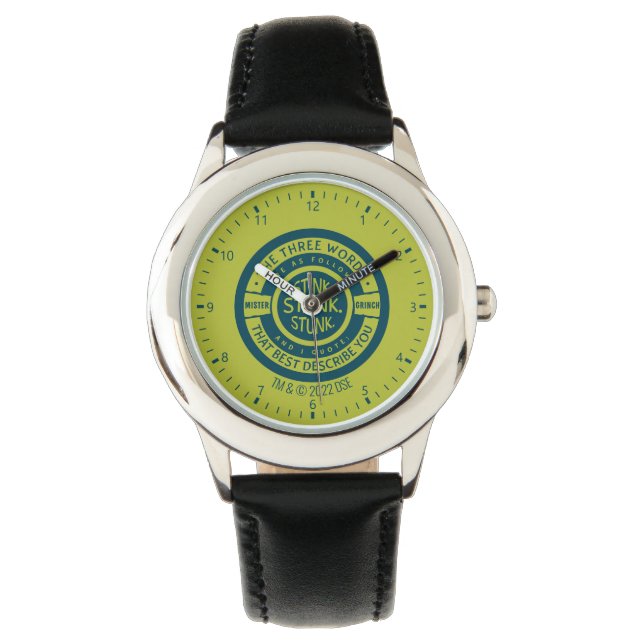 Montre Mister Grinch | Citation de bloc de puit (devant)