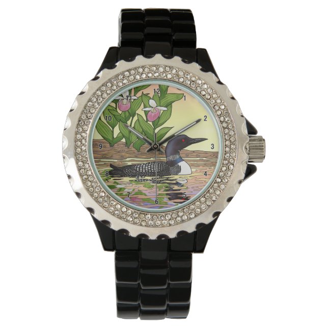 Montre MN State Bird Flower Loon Lady Slipper (devant)