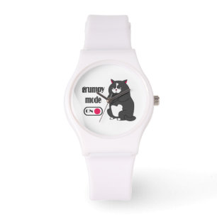 Montre Mode grumeux sur drôle de gros chat