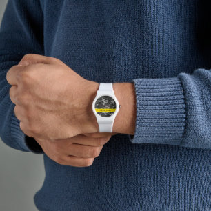 Montre Modèle de camouflage gris, Votre nom, Personnalise