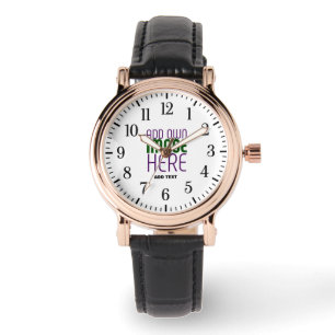 MONTRE MODÈLE DE TEXTE D'IMAGE BLANCHE SIMPLE MODERNE