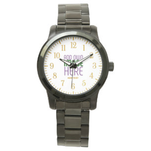 MONTRE MODÈLE DE TEXTE D'IMAGE BLANCHE SIMPLE MODERNE