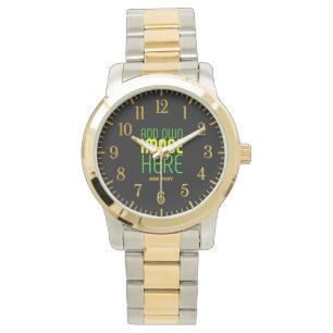 MONTRE MODÈLE DE TEXTE D'IMAGE NOIRE SIMPLE ET MODERNE