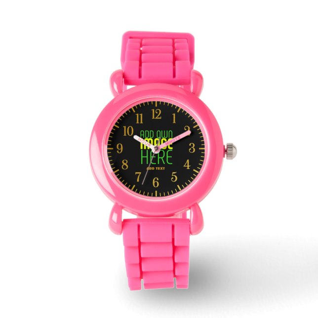 MONTRE MODÈLE DE TEXTE D'IMAGE NOIRE SIMPLE ET MODERNE (Recto)
