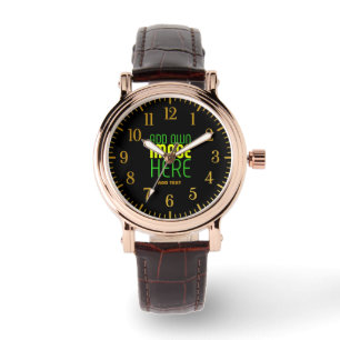 MONTRE MODÈLE DE TEXTE D'IMAGE NOIRE SIMPLE ET MODERNE