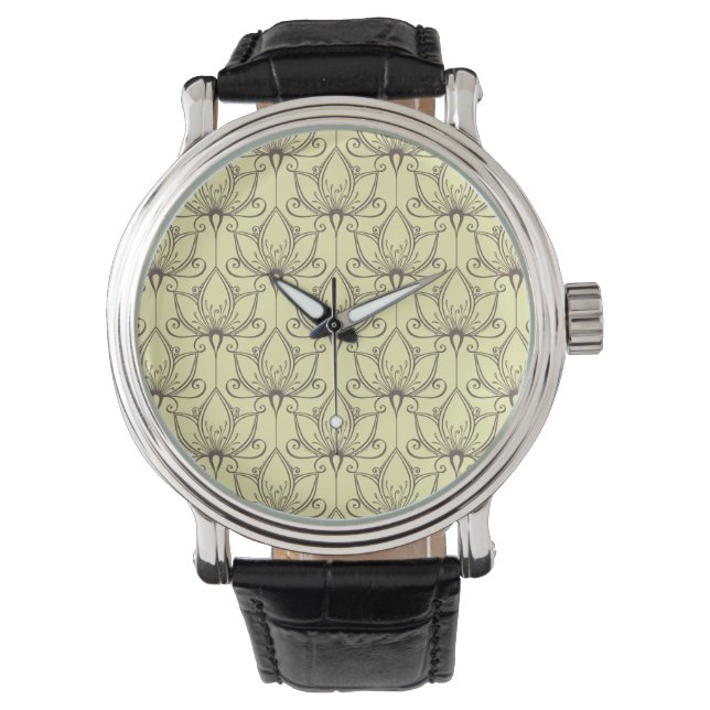 Montre Modèle floral de crème (devant)