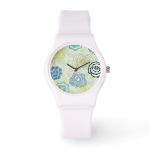 Montre Modèle floral élégant avec fleurs mignonnes
